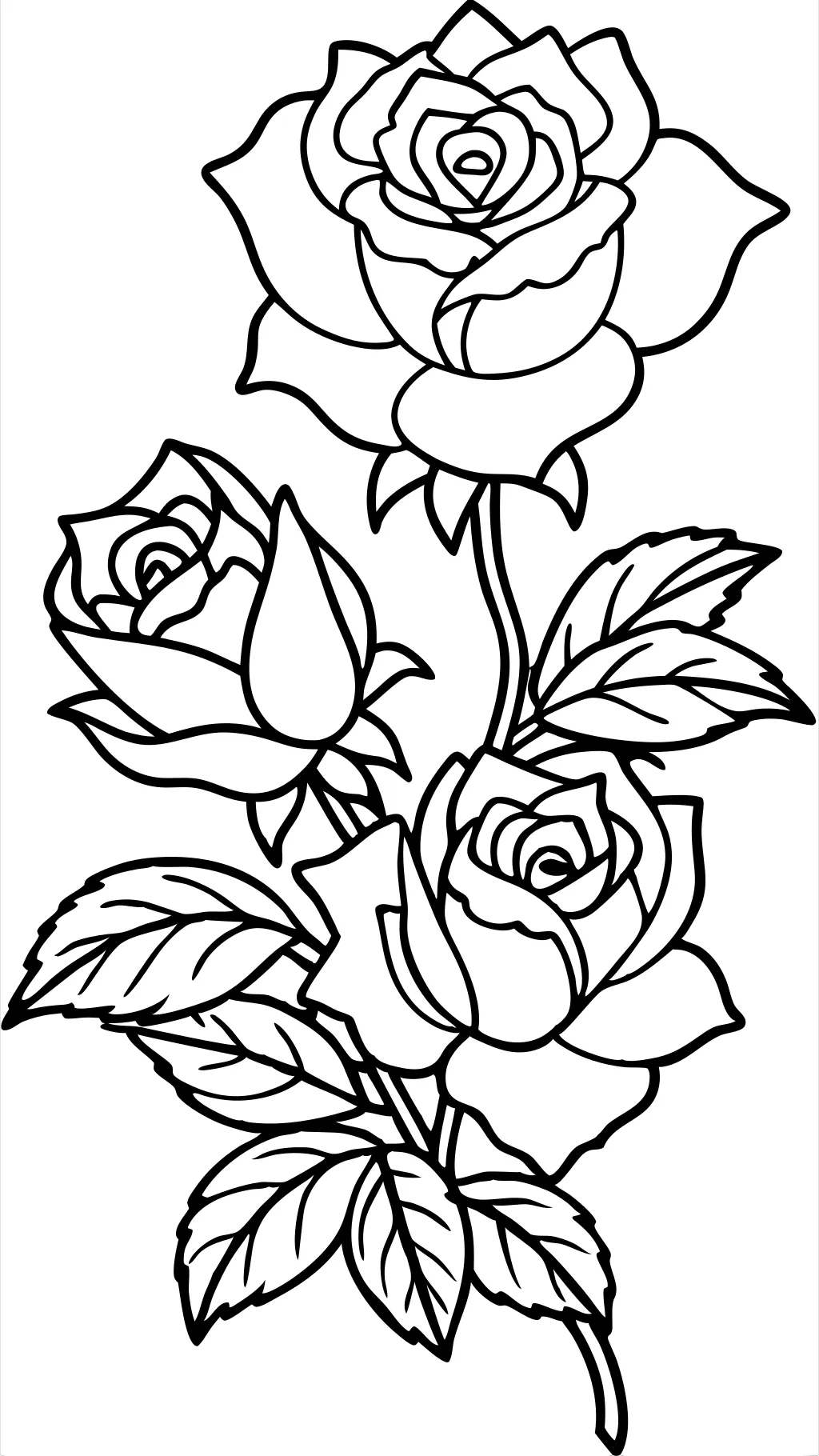 coloring pages with roses